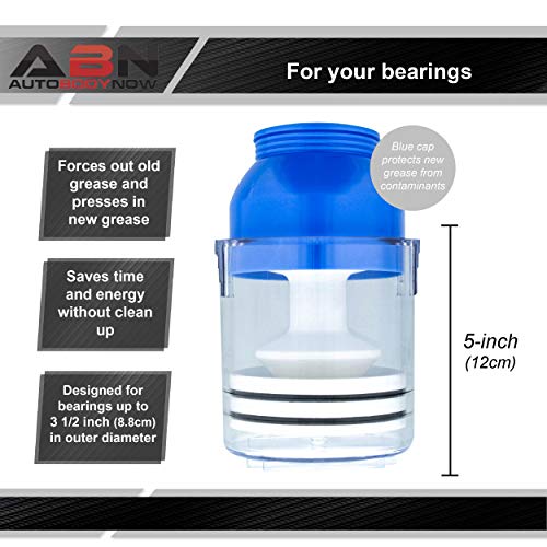 ABN Portable Bearing Packer, 1pk Rubber Wheel Bearing Grease Packer