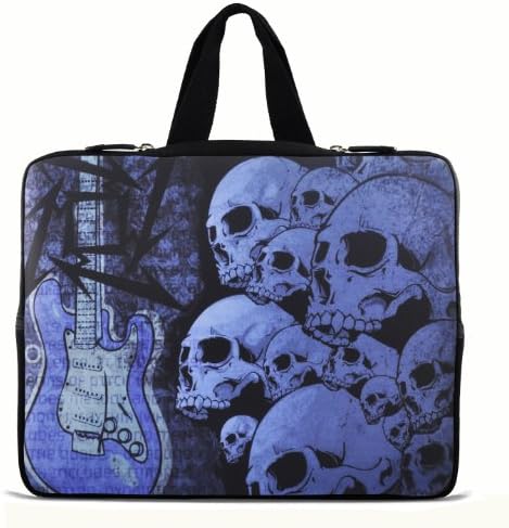 CorlfulCase® 17" 17.3" inch Laptop Bag Notebook Case Sleeve (Can Be use as Mousepad) with Hidden Handle For APPLE MACBOOK PRO 17/Toshiba Qosmio 17/Dell Alienware 17/MSI GS70 Stealth Pro/MSI GT70 Dominator Pro/Sager Cleo x7200/ASUS ROG G750 - Gutar &amp; Skull N17-18695