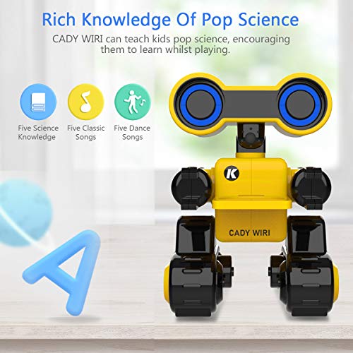 HBUDS Robot Toy Remote Voice Control, Programmable, Touch Sensing STEM Educational Robot Toy with Interactive Feature to Walk, Dance, Sing, Explore, Provide Science Lectures and Send Gifts to Kids