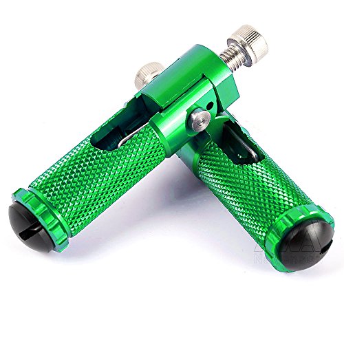 New arrival Motorcycle CNC Universal Foot Rest Footrests Folding Foot Pegs Rear Set For Honda Kawasaki KTM Ducati Suzuki Yamaha (Green) - Thumbnail 2