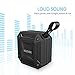 iClever Portable Bluetooth Speakers with Enhanced Bass, 12-Hour Playtime, Aux-in Port, IPX7 Waterproof, Shockproof, Wireless Outdoor Speakers for Beach, Biking, Shower, Home, Black