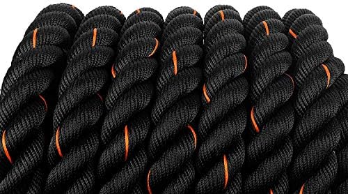 Gymally 1.5" Width 30Ft Length Undulation Rope Exercise Fitness Workout Strength Training Gym Climbing Battle Rope; Core Training; Battle Rope| Imported