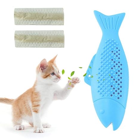 cat self cleaning toothbrush with catnip inside