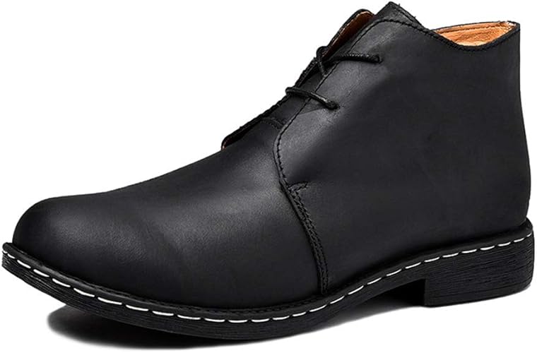 Amazon Amazingjp デザートブーツ メンズ ブーツ ワークブーツ チャッカブーツ ショートブーツ レースアップ 本革 防滑 ブラック 270 Amazingjp ブーツ