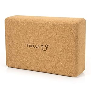 TOPLUS Yoga Block Brick – Natural Cork Yoga Blocks Non Slip Surface High Density Yoga Foam Block for Exercise Yoga,Pilates and Meditation