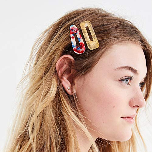 image for GROBRO7 22Pcs Acrylic Hair Clips Hair Barrettes Alloy Resin Hairpins G
