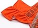 COTRIO Princess 4th Birthday Outfit Girls Clothes Halloween Costumes Toddlers Adventure Dress up Two-pieces Skirt Set Princess Dresses for Kids 3-4 Years (Orange)