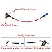 E-KYLIN Car Motor ADD Circuit Blade Style Fuse Adapter Cable Add-A-Circuit Fuse Holder APS ATT LOW PROFILE ATM LP FUSETAP TAP with 7 Fuses Set 5, 7.5, 10, 15, 20, 25, 30 AMPS - Mini Size Size: Mini Size, Model: , Outdoor&Repair Store