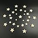 WINGONEER 200pcs Mixed Size Natural Wood Color Little Star Shaped Wooden Crafting Sewing Scarpbooking DIY Buttons