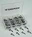 80x in Box Small Silver Tarnish Freshwater Fishing Rod Parts Tip Tops Black Stainless Repair Guides DIY Set Kits