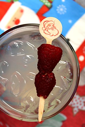 4" Santa Claus Wooden Food, Drink, Cocktail Picks, Pack of 28