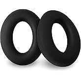 Geiomoo Silicone Earpads for Bose QuietComfort, QC45, QC35 I, QC35 II, QC25, QC15, AE2 Headphones, Replacement Ear Cushions Cover (Black)