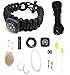 Last Man Survival Gear Paracord Kit Bracelet, Small (6-Inch-by-7.5-Inch), Black With Compass