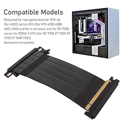 PUSOKEI PCIE 4.0 x16 Extender Riser Cable, High