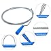 164.2 Inch Hair Catcher, Ishua Drain Cleaner and Clog Remover 13.7 Feet Metal Professional Sink Dredge Pipeline Cleaner Drain Cleaning Tool for Bathroom,Toilet,Kitchen, Tubs, Pipe, Sewers
