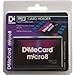 DiMeCard micro8 microSD Memory Card Holder (Ultra thin credit card size holder, writable label)