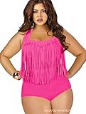Women's Retro Tassel High Waist Swimwear Swimsuit Bikini Sets