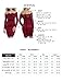 ACEVOG Women's Off Shoulder Lace Dress Long Sleeve Bodycon Casual Dresses (Small, Blue)