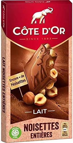 Côte D'Or - Whole Hazelnut Milk 180G - Lait Noisettes Entières 180G - Price Per Unit - Fast Delivery