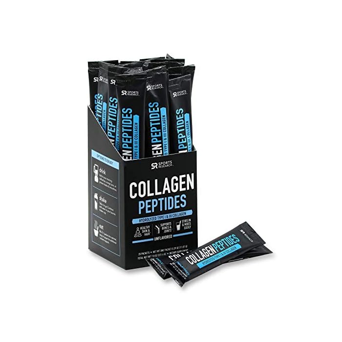 Collagen Peptides Travel Packs (20 per Box) | Non-GMO Verified, Certified Paleo Friendly & Gluten Free - Unflavored