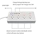 Jinvoo WiFi Smart Power Strip Surge Protector Extension Cord Multi Plug with 4 AC Outlets 4 USB Ports, No Hub Required, Works with Google Home