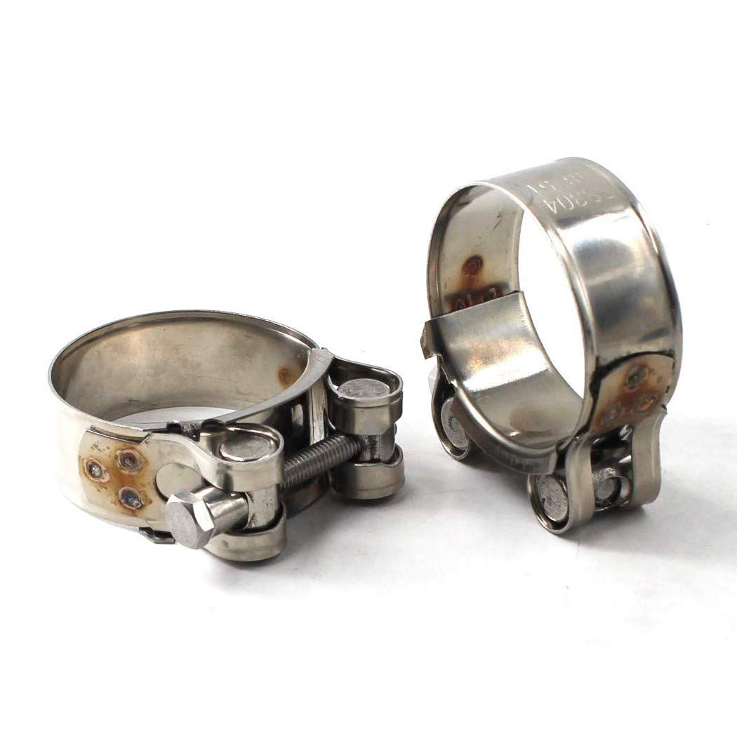 64-67mm T-Bolt Clamp 304 Stainless Steel Pipe Clamp Heavy Duty Hose Clamp (Pack of 2)