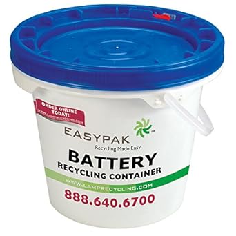 Amazon.com: EasyPak Mini Battery Recycling Container: Industrial ...