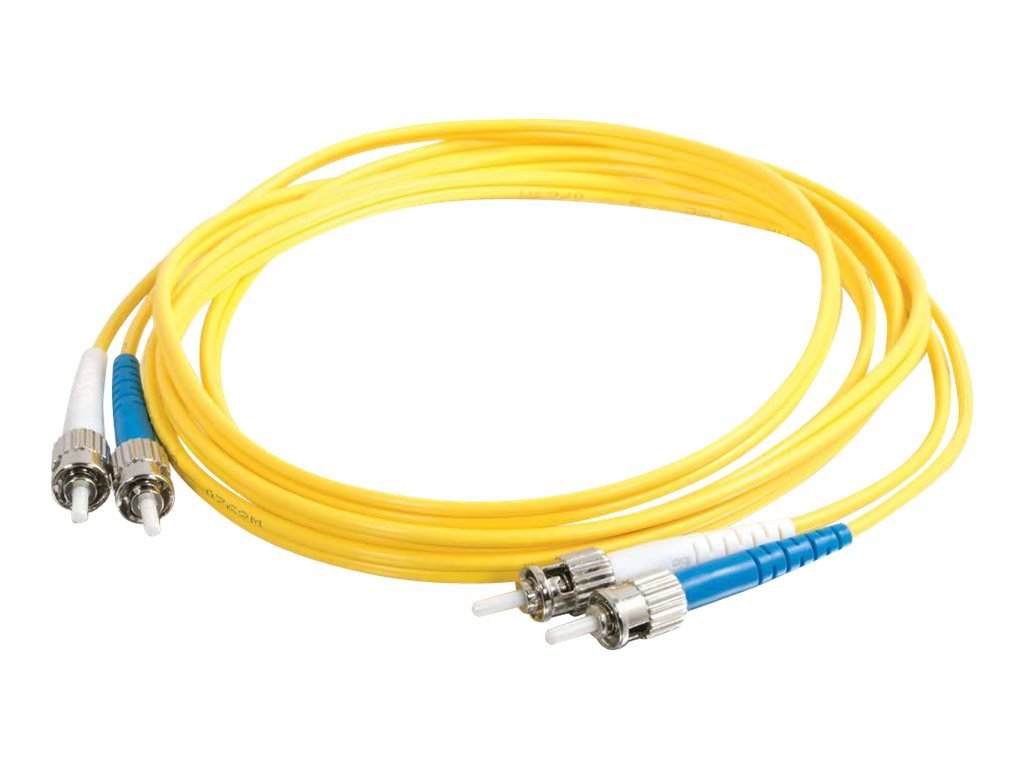 C2G 7m Fibre/Fiber Optic Cable for Gigabit Ethernet Applications ST/ST LSZH Duplex Multimode 9/125 SM Fibre