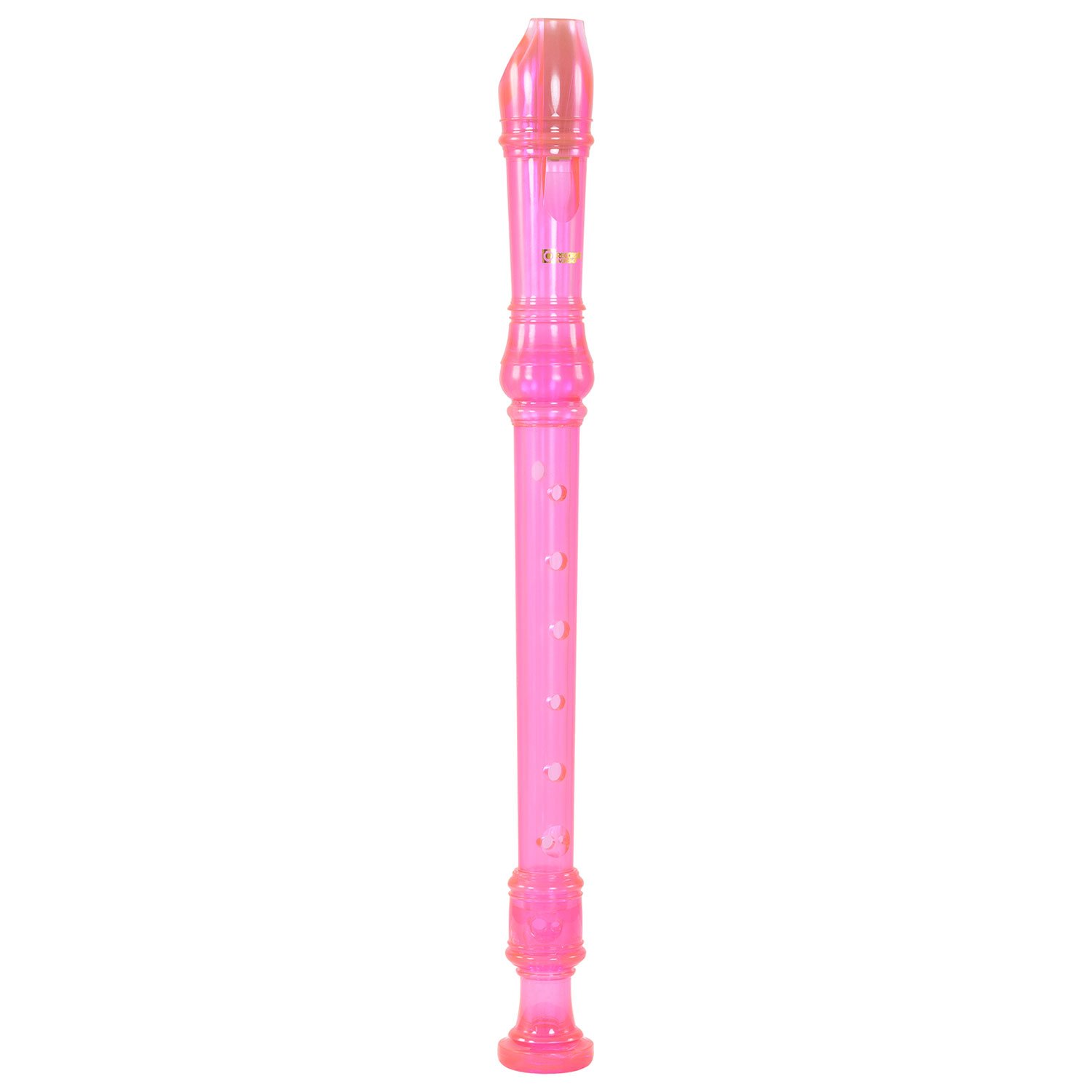 Recorder Workshop 301TPK Descant Recorder, Transparent Pink