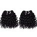 Emmet 2pcs/lot 100g Short Wave 8Inch Brazilian Kinky Curly Human Hair Extension, with Hair Care Ebook (1#)