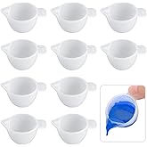 KyeeaDIY 10Pcs Silicone Mold Cup Dispenser, Small Silicone Cups, Mini Resin Measuring Cups for Epoxy Casting Color Modulation