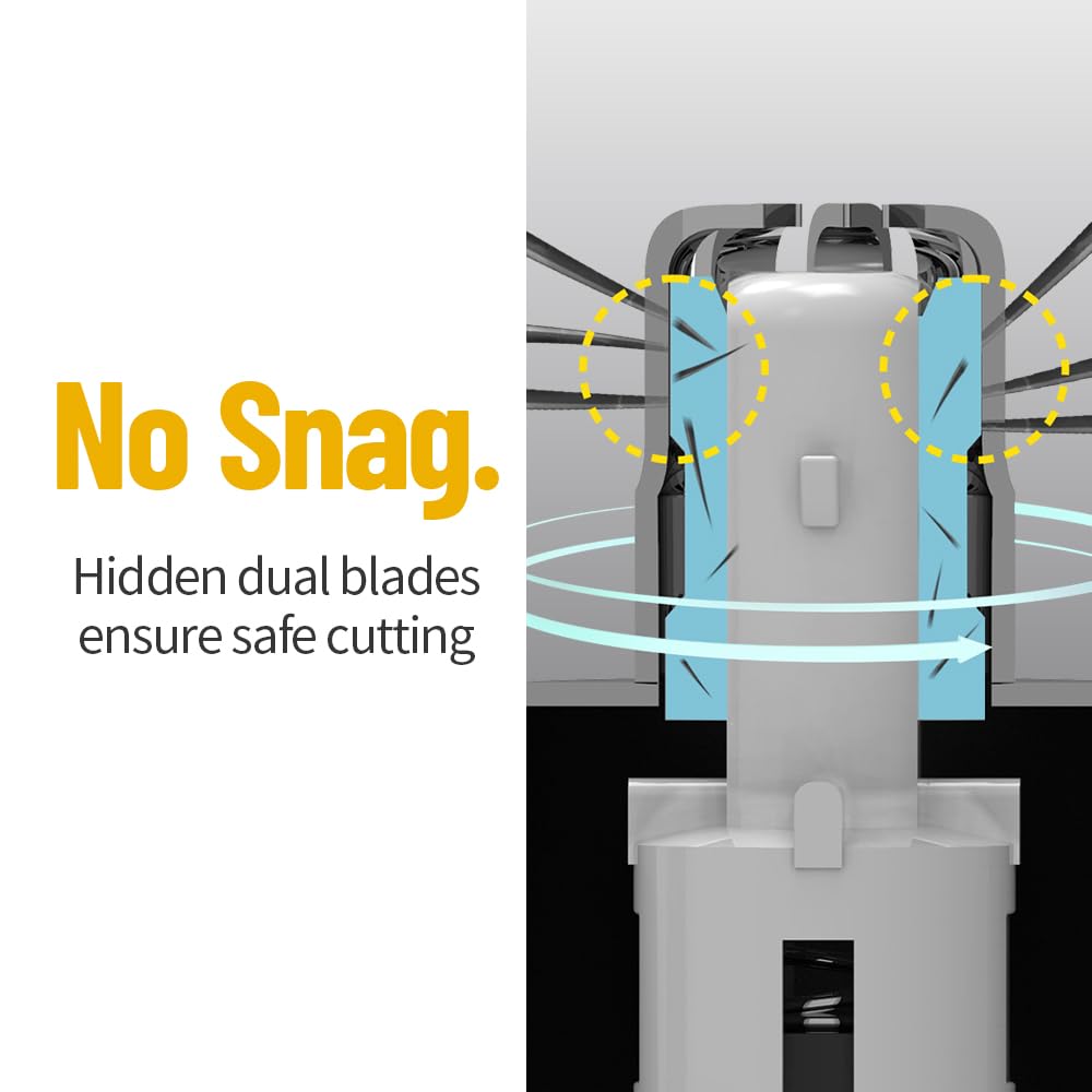 Gorilla Technique Nose Ear Hair Trimmer for Men, Rechargeable 2-in-1 Trimmer for Nose Ear Eyebrow Hair Removal, No Pull No Snag Grooming with High-Speed 10,000rpm Motor, 2 Heads