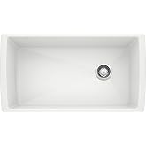 BLANCO 440150 Precis SILGRANIT Super Single Undermount Kitchen Sink, 32 ...