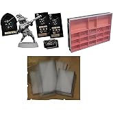Mythic Games Darkest Dungeon Board Game Accessories Bundle: 2 Musketeer Box (1 Painted and 1 Unpainted), 2 Sets of Heroic Protection from Darkness Sleeves, and Darkest Organizer (5 Items)