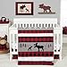 Trend Lab Lumberjack Moose 3 Piece Crib Bedding Set, Gender-Neutral Color Palette, Includes Quilt, Fitted Crib Sheet and Skirt