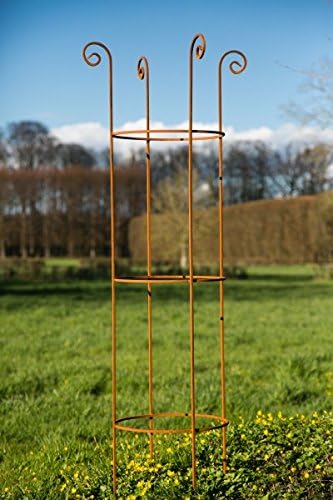 Kuheiga Stabile Rankhilfe Metall H 200cm O 59cm Rankgerust Obelisk Roheisen Rost Rankturm Amazon De Garten