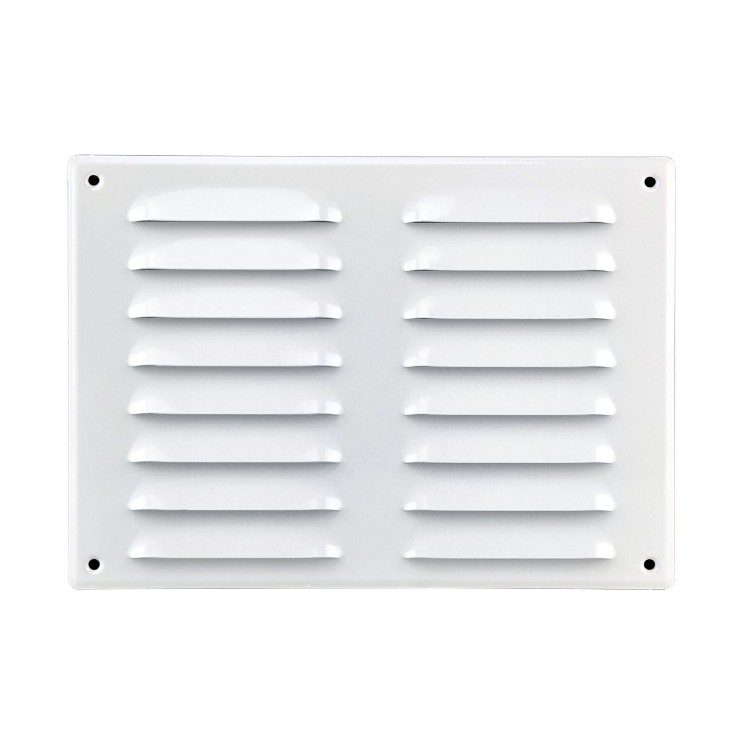 Steinberg14 White 260x190mm Metal Air Vent Cover with Insect Mesh - 10x7.5 inch Ventilation Grille - Rectangular Air Vents for Outdoor and Indoor - Air Vent Register for Walls and Ceilings