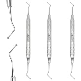 ARTMAN INSTRUMENTS Dental Excavator Set of 3 &ndash; Double-Ended 1.5mm &amp; 2mm Spoon Excavators with Slip-Resistant 9mm Handle, High-Precision Stainless Steel Restorative Endodontic Tools