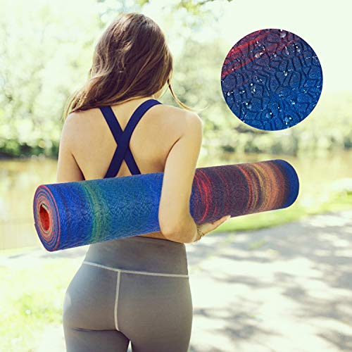 TOPLUS Yoga Mat, Premium 1/4 inch Imprint Non Slip Extra Thick Fitness & Exercise Mat with Carrying Strap, Workout Mat for All Types of Yoga, Pilates and Floor Exercises