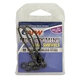 American Fishing Wire Mighty Mini Snap Swivels (100-Percent Stainless Steel), Black Color, Size 2/0, 450 Pound Test, 2-Pieces