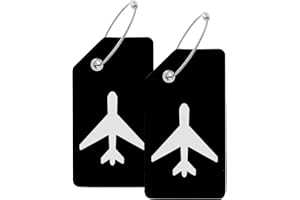 Mziart 2 Pack Silicone Luggage Tags for Suitcases Travel Bag Tags for Luggage, Baggage Suitcase Tags with Privacy Name ID Card (Black)