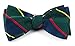 100% Silk Woven Boarding Stripe Midnight Navy and Hunter Self-Tie Bow Tie