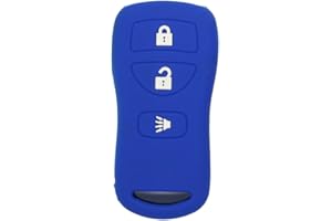SEGADEN Silicone Cover Protector Case Holder Skin Jacket Compatible with NISSAN 3 Button Remote Key Fob CV2507 Deep Blue