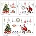 UfingoDecor XLarge Merry Christmas Santa Claus Christmas Tree Christmas Stockings Christmas Gifts Wall Decals, Living Room Bedroom Shop Window Removable Wall Stickers Murals, Set of 2 Sheets