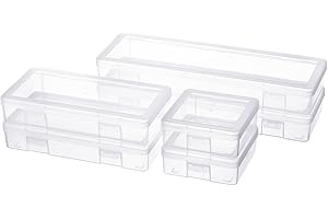 Naivees 2 Pack Multi-size Storage Box Small,Medium and Large Storage Containers with Latching Lid