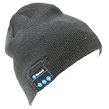 Wireless Bluetooth Beanie Hat Cap with Music phone Speakerphone Stereo Headphone Headset Earphone Speaker Mic for Skiing, Jogging, Handmake Working,Christmas & Thanksgiving Gifts (Grey)