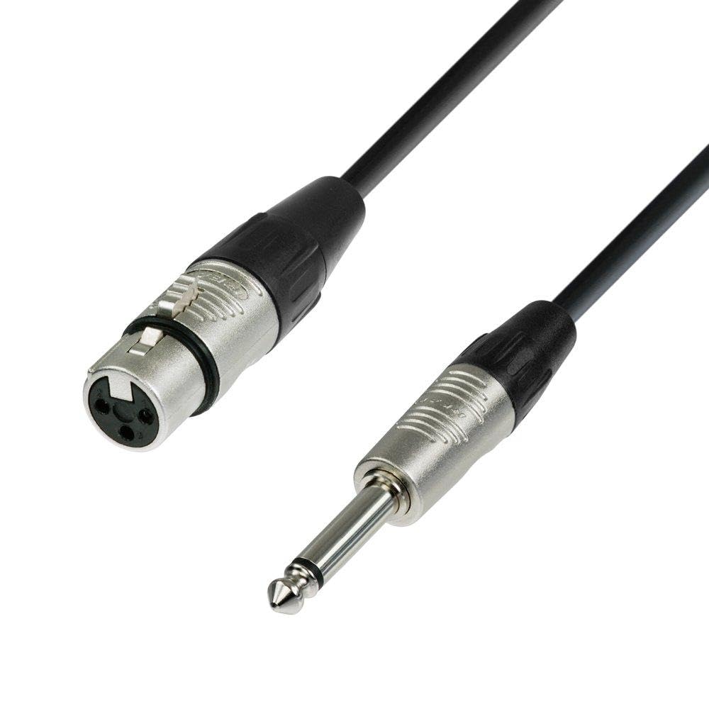Adam Hall 4 Star Series 6m Rean XLR Female to 6.3mm Jack Mono Microphone Cable