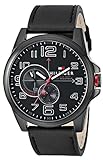 Tommy Hilfiger Men's 1791005 Analog Display Japanese Quartz Black Watch