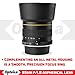 Opteka 85mm f/1.8 Manual Focus Portrait Telephoto Lens for Canon EOS 80D, 77D, 70D, 60D, 60Da, 50D, 7D, 6D, 5D, 5DS, 1Ds, Rebel T7i, T7s, T6s, T6i, T6, T5i, T5, T4i, T3i and SL1 Digital SLR Cameras