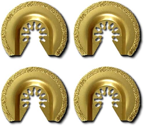 Integra Tools Platinum Series Blades P4DIA2.5 Semi-Round Flush Cut Universal Oscillating 2-1/2" Carbide Grout Saw Blade (4-Items)